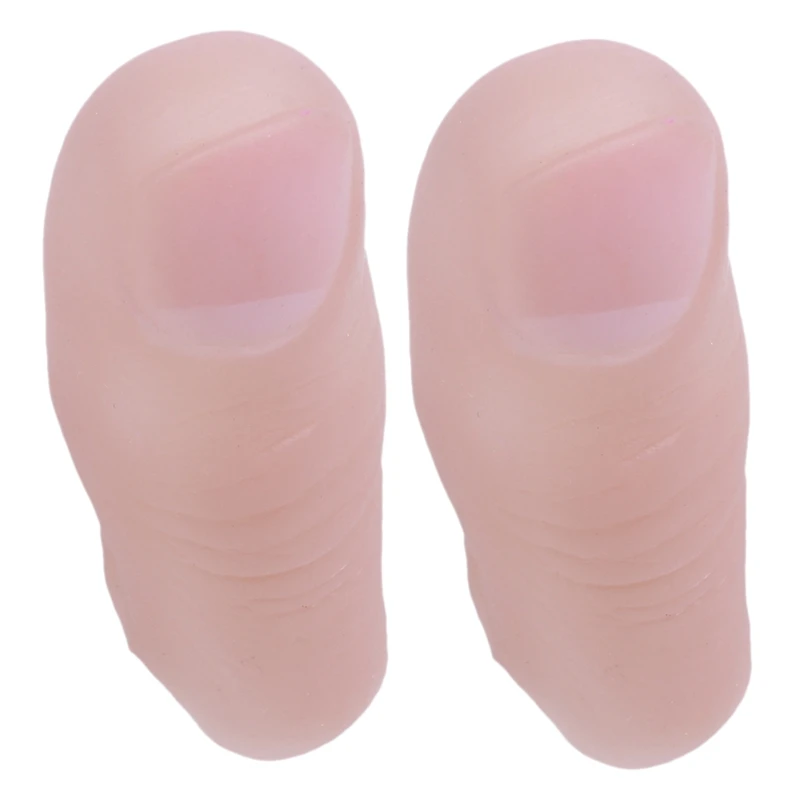 

2X Soft Thumb Tip Finger Fake Magic Trick Vinyl Toy Funny Prank