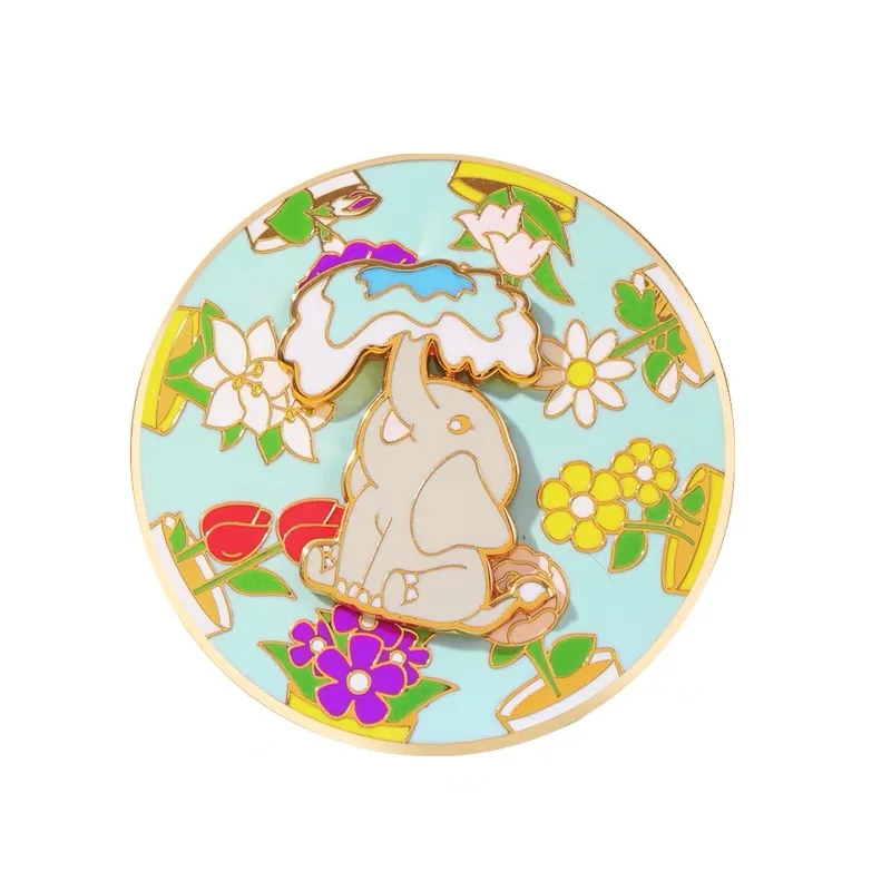 

Elephant Cartoon Lapel Pins for Backpacks Women's Brooch Briefcase Badges Enamel Pin Collections Jewelry Decoration Wholesale