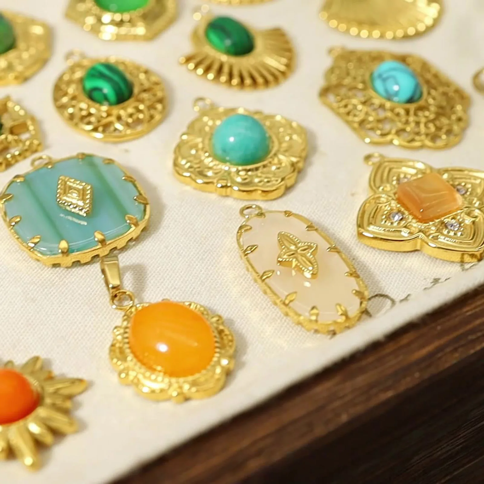 Очаровательные Подвески в богемном стиле из натурального камня бохо Овальные