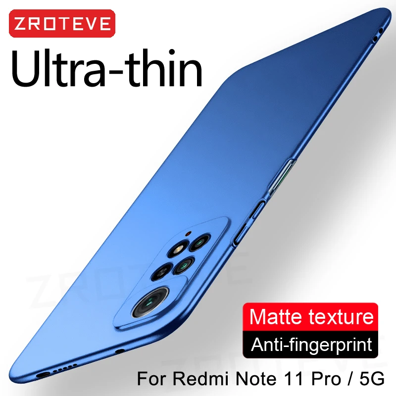 Redmi Note10 Case ZROTEVE Slim Hard PC Frosted Cover For Xiaomi Redmi Note 10 10S 10T 9S 9 11S 11 Pro Max Plus + Xiomi 5G Cases