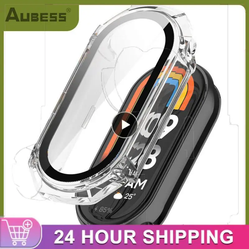 

For Miui Band8 Case Film Shell Membrane Integration Integrated Case Pc Tempered Film Tempered Film Protective Shell
