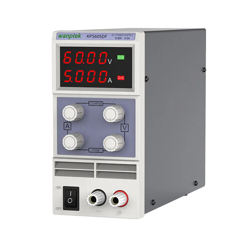 KPS605DF 0-60 в/0-5A 110 В-230 В 0,01 в/а стандартный мини цифровой источник питания постоянного тока с дисплеем для разъема US/EU/AU