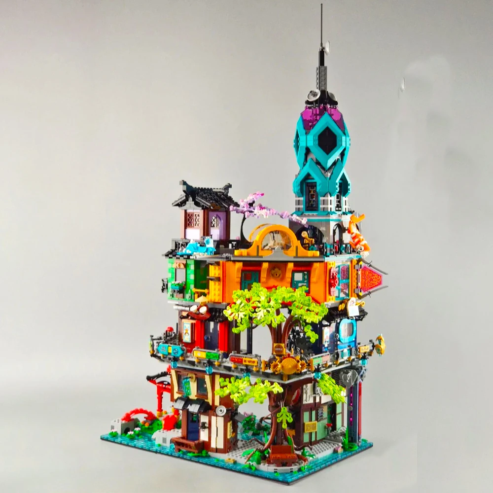 

Город ниндзя сады боевой фильм 5600 + шт модель Moc Модульные строительные блоки кирпичи экшн-фигурки мальчики игрушки для детей