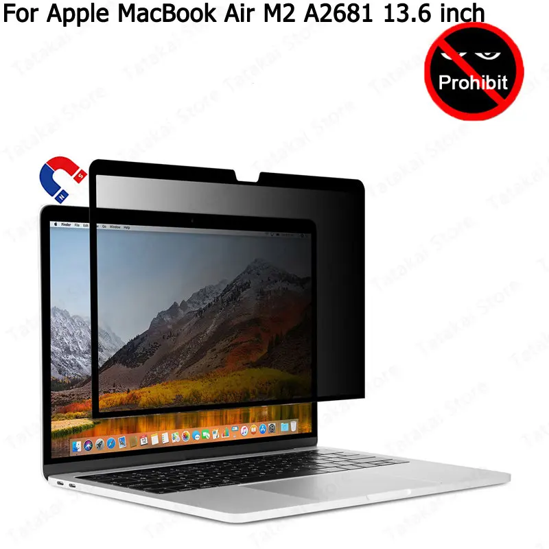 

A2681 13.6 inch 2022 Magnetic Privacy Screen Protector for Macbook Air M2 Screen Protector Anti-spy Privacy Protection Removable