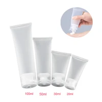 5pcs travel empty clear tube cosmetic cream lotion shampoo bath lotion containers refillable bottles 20ml 30ml 50ml 100ml