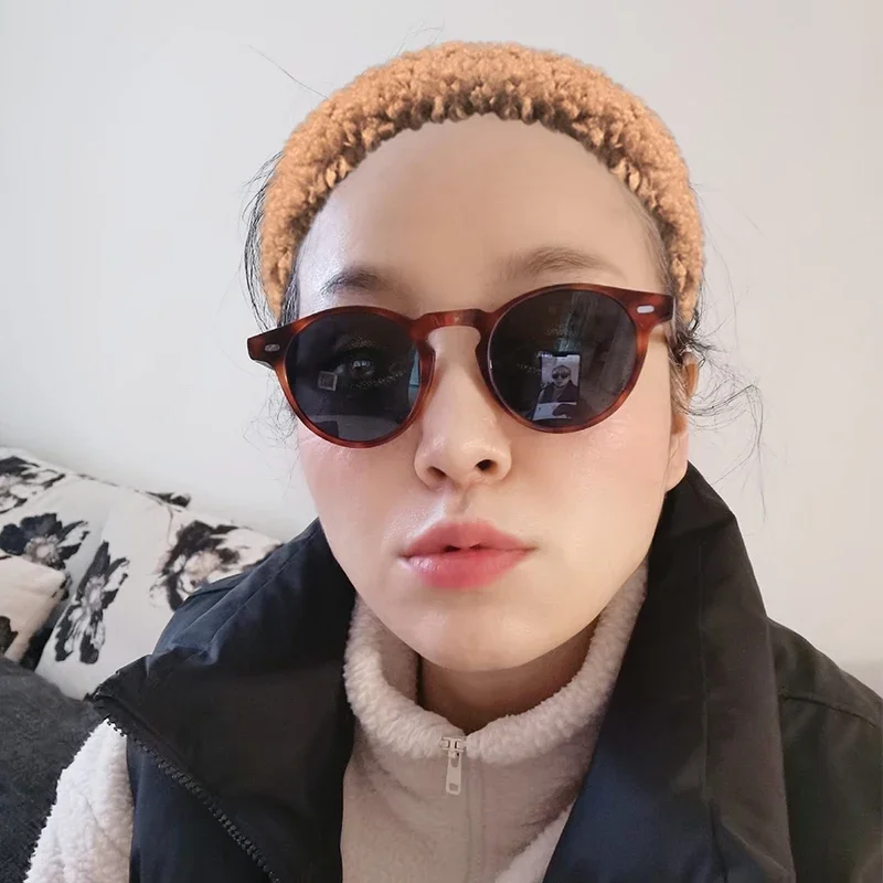 Женские солнцезащитные очки для вождения Gregory Peck круглые поляризационные