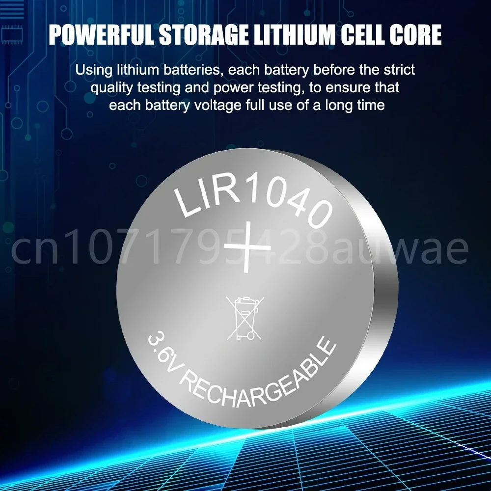 10-100 шт. 3 6 В LIR1040 35 мАч литий-ионная аккумуляторная батарея для TWS Беспроводная