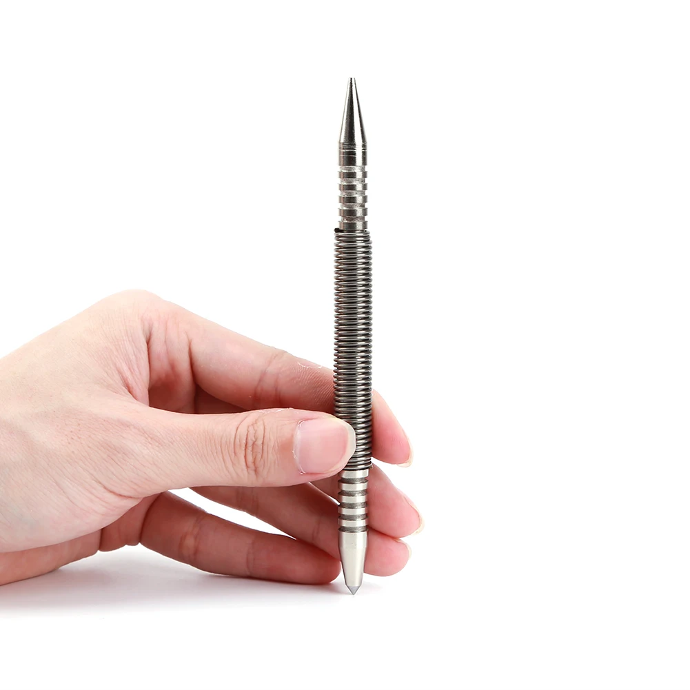 

Spring Tool Hammerless Nail Set Center Holes Punch Spring Loaded Marking Metal Woodwork Drill Bit Door Pin Removal Tool