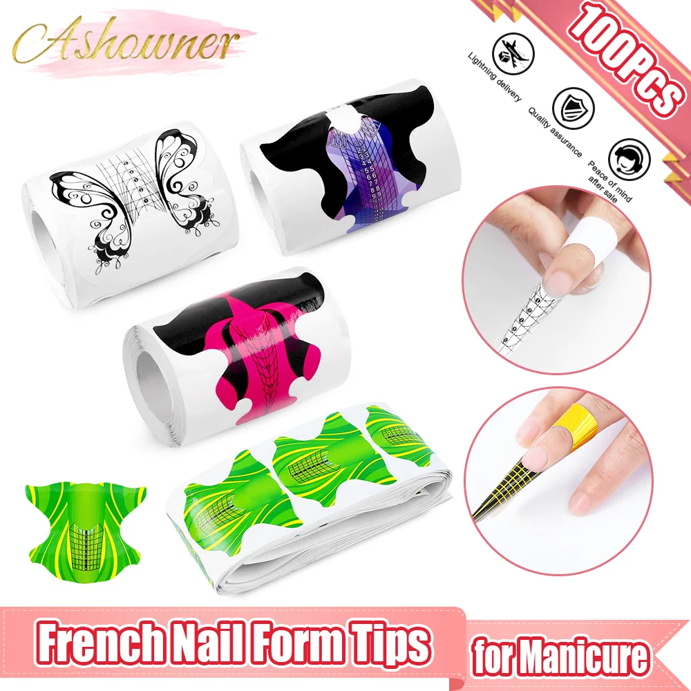 

100 шт./набор, формы для наращивания ногтей