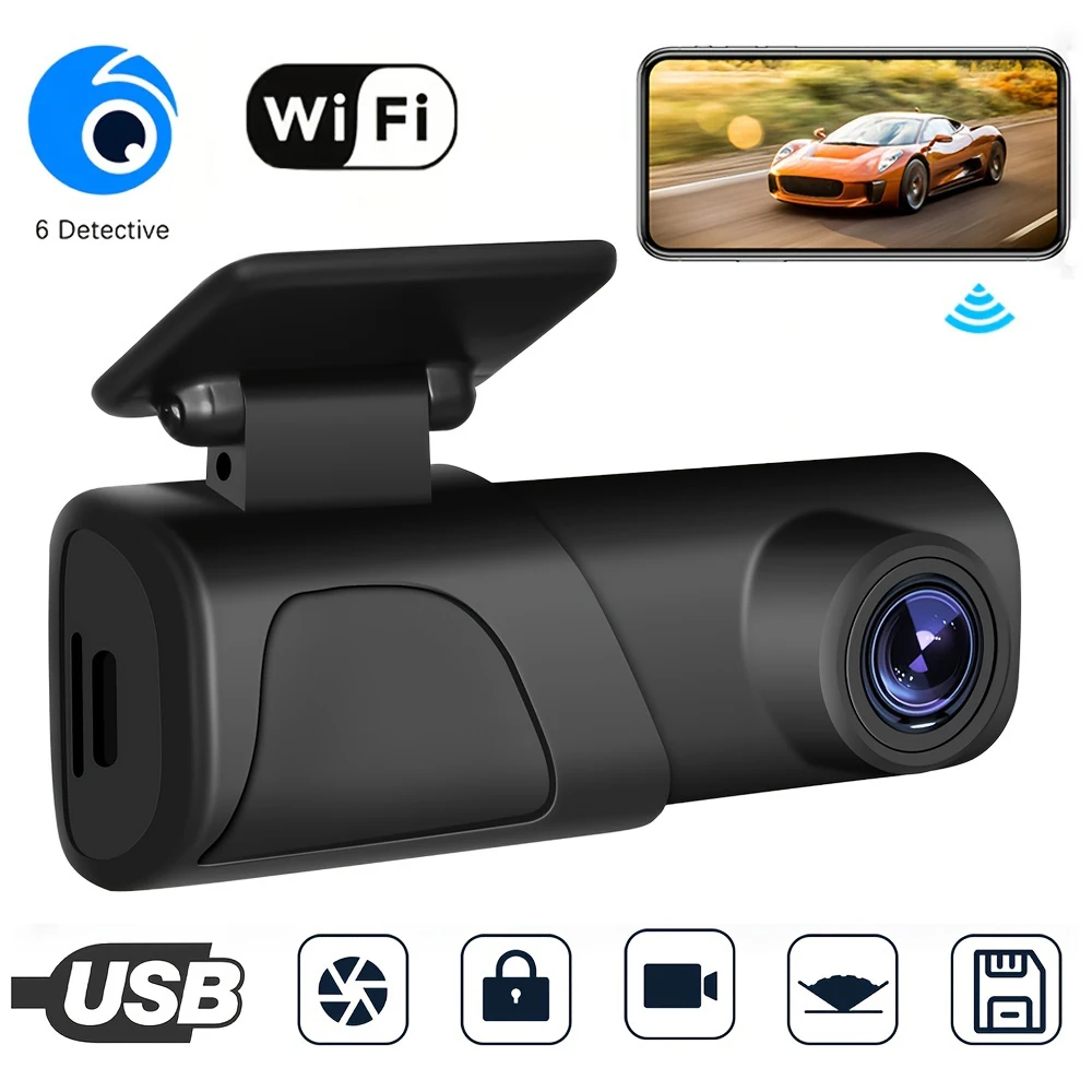 

Автомобильный видеорегистратор HD 1080P с Wi-Fi и циклической записью