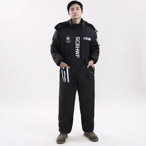 Холодостойкая одежда для езды на мотоцикле, мужская и женская непромокаемая зимняя одежда с плюшевой толстой ветровкой Лыжный комбинезон 방한복