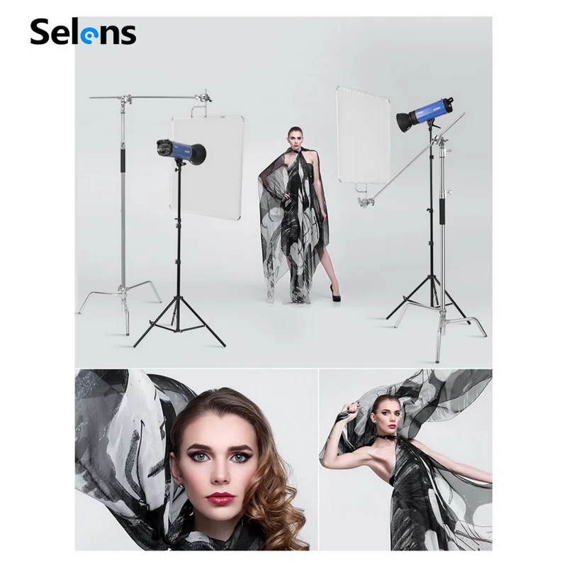 Selens портативный съемный 75x90 см из нержавеющей стали флаг панель отражатель