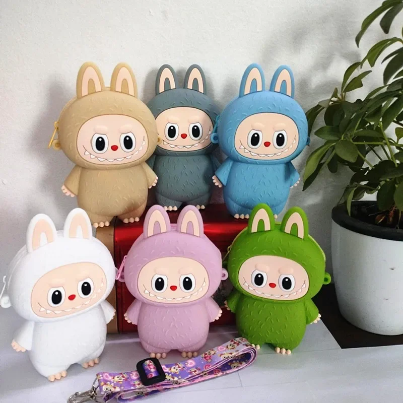 Силиконовая Сумка Через Плечо Labubu Популярный Стильный Кошелек Для Монет Кукол