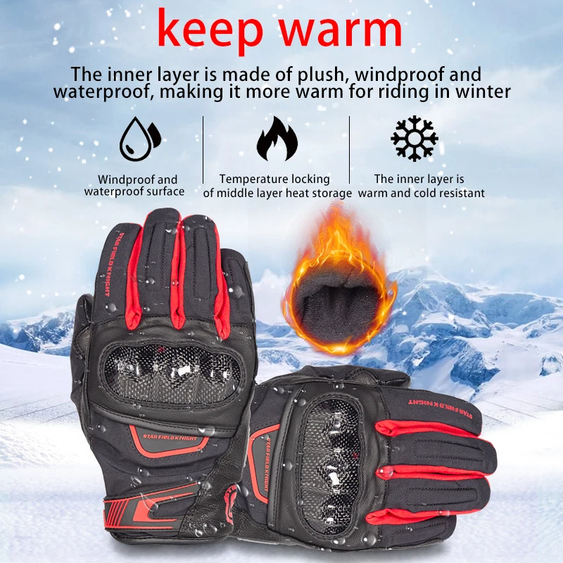 Мотоциклетные Перчатки SFK зимние теплые водонепроницаемые перчатки из