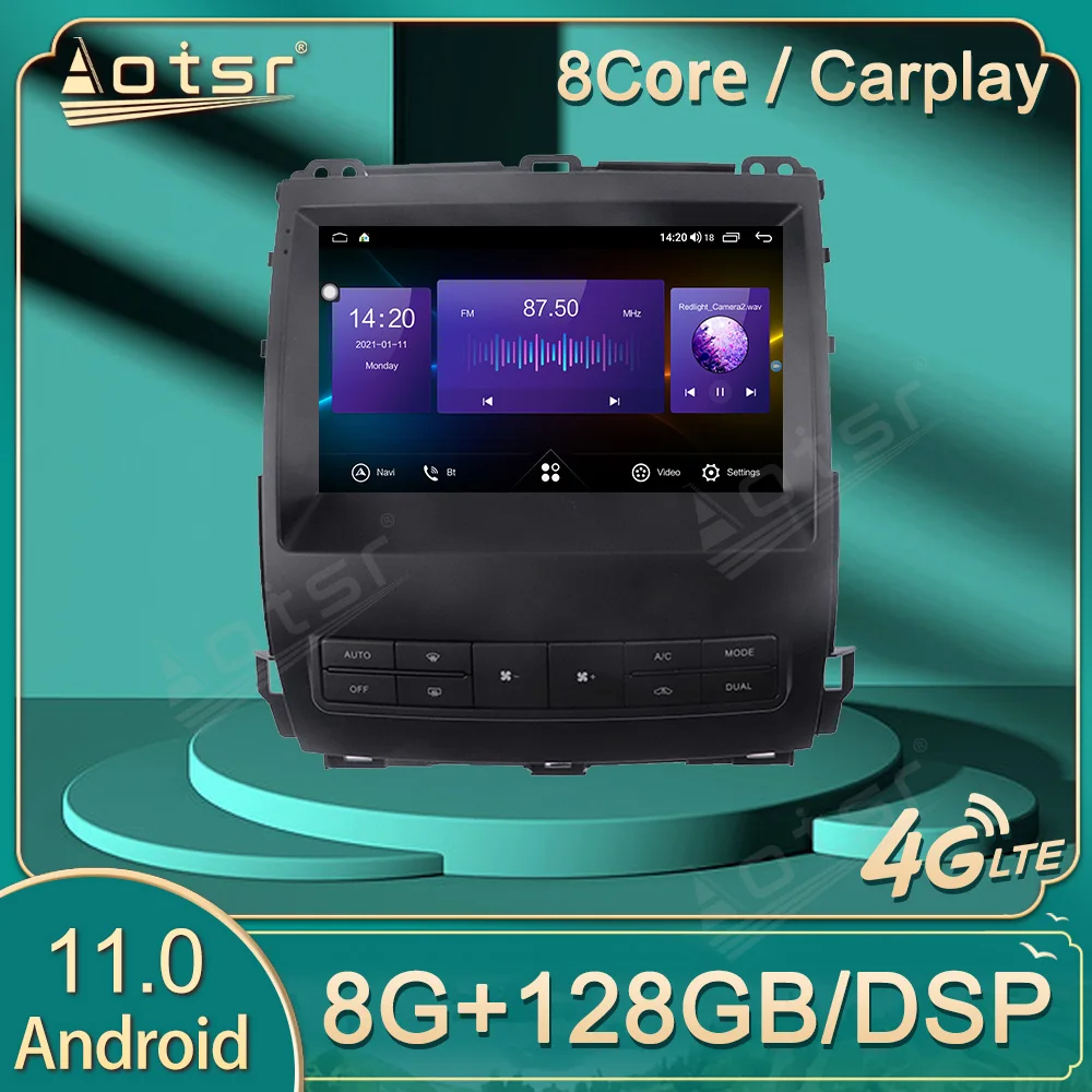 

Автостерео радио Android 11 для Toyota Land Cruiser Prado 120 2002 2003 2004 2005 2006 2007 2008 2009 GPS навигатор плеер головное устройство
