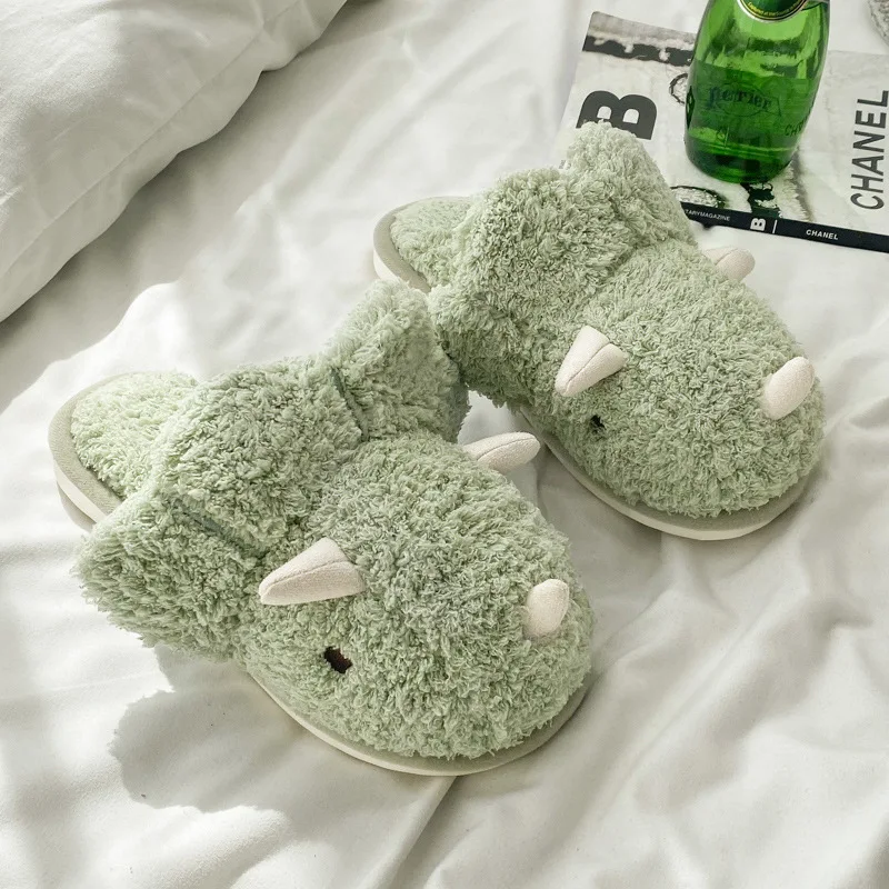 

New Arrivals Winter Warm Cotton Slippers For Women Men Flats Soft Non-slip Fluffy Shoes Design Slides Couple Indoor Slippers