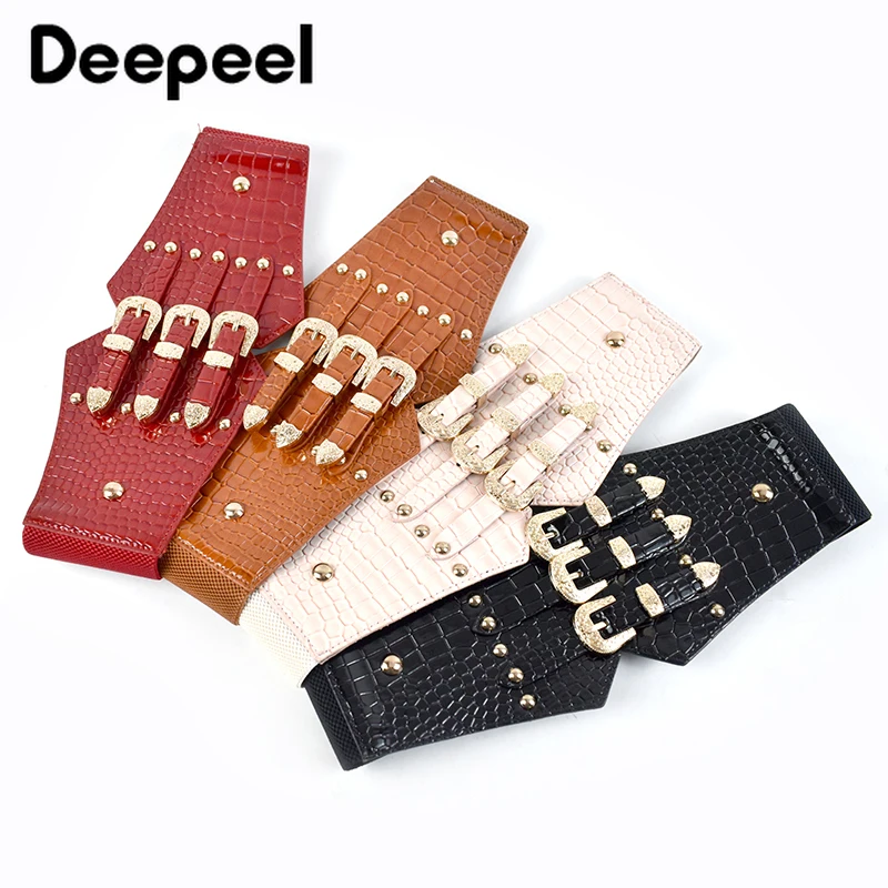 Deepeel 1 шт. 13*70 см новые модные женские пояса из искусственной кожи с заклепками