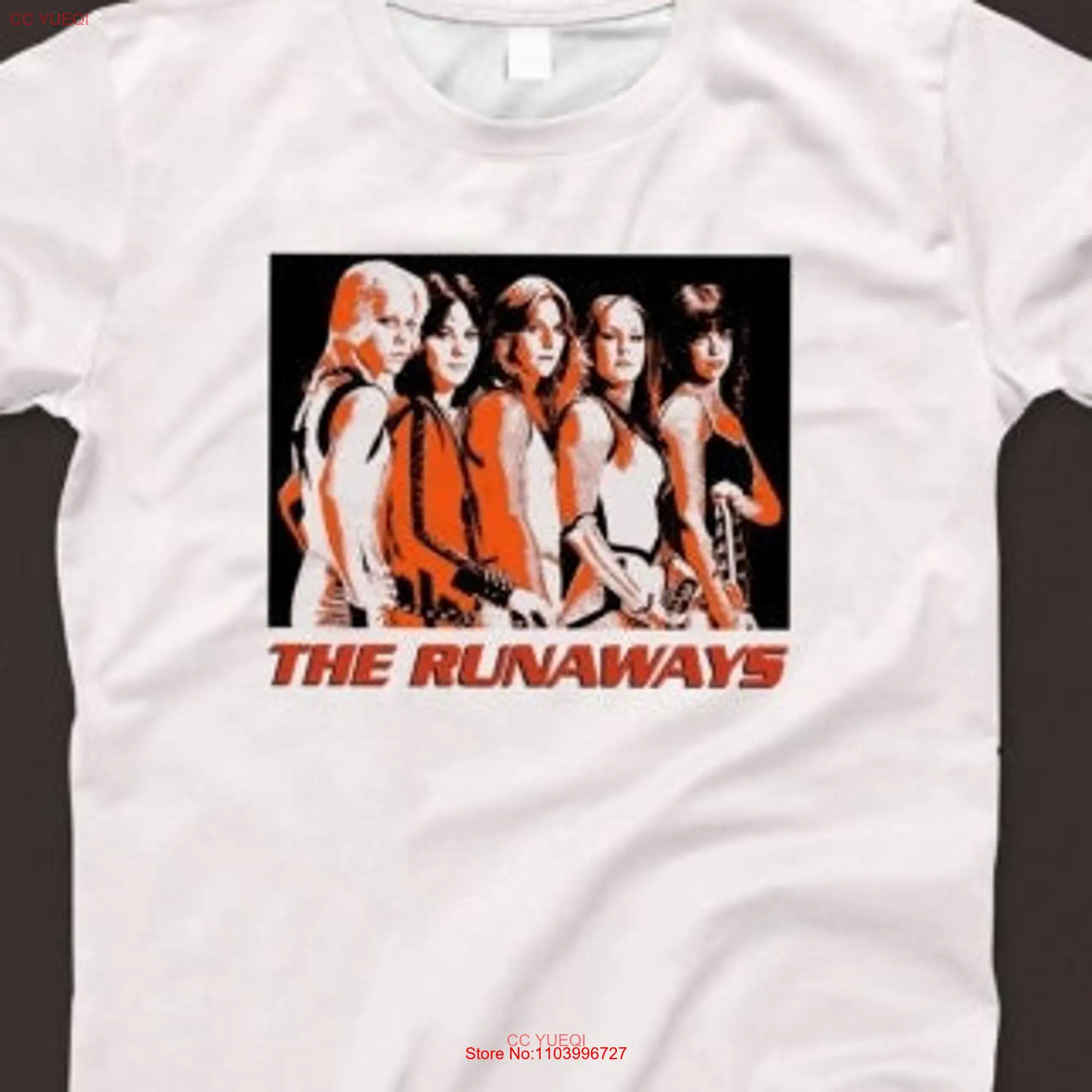 Фото Футболка Runaways в стиле ретро, белая, с длинным или коротким рукавом, 583 №1