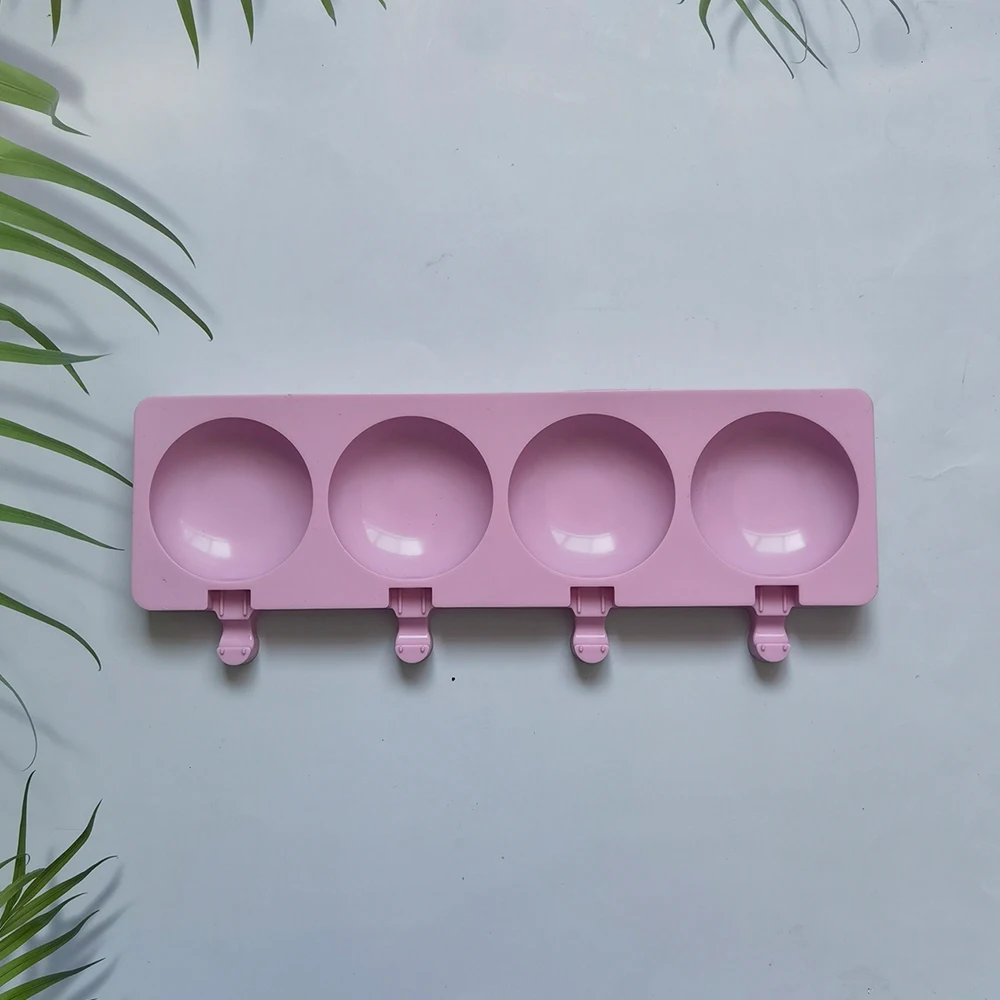 

Silicone Semicircle shape Ice Cream Mold DIY Dessert Popsicle Moulds Tray Ice Cube Maker Tools Summer Party Supplies