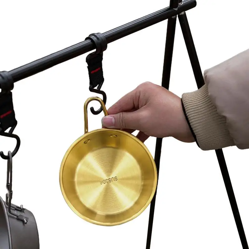 Кастрюля для кемпинга из нержавеющей стали с ручкой