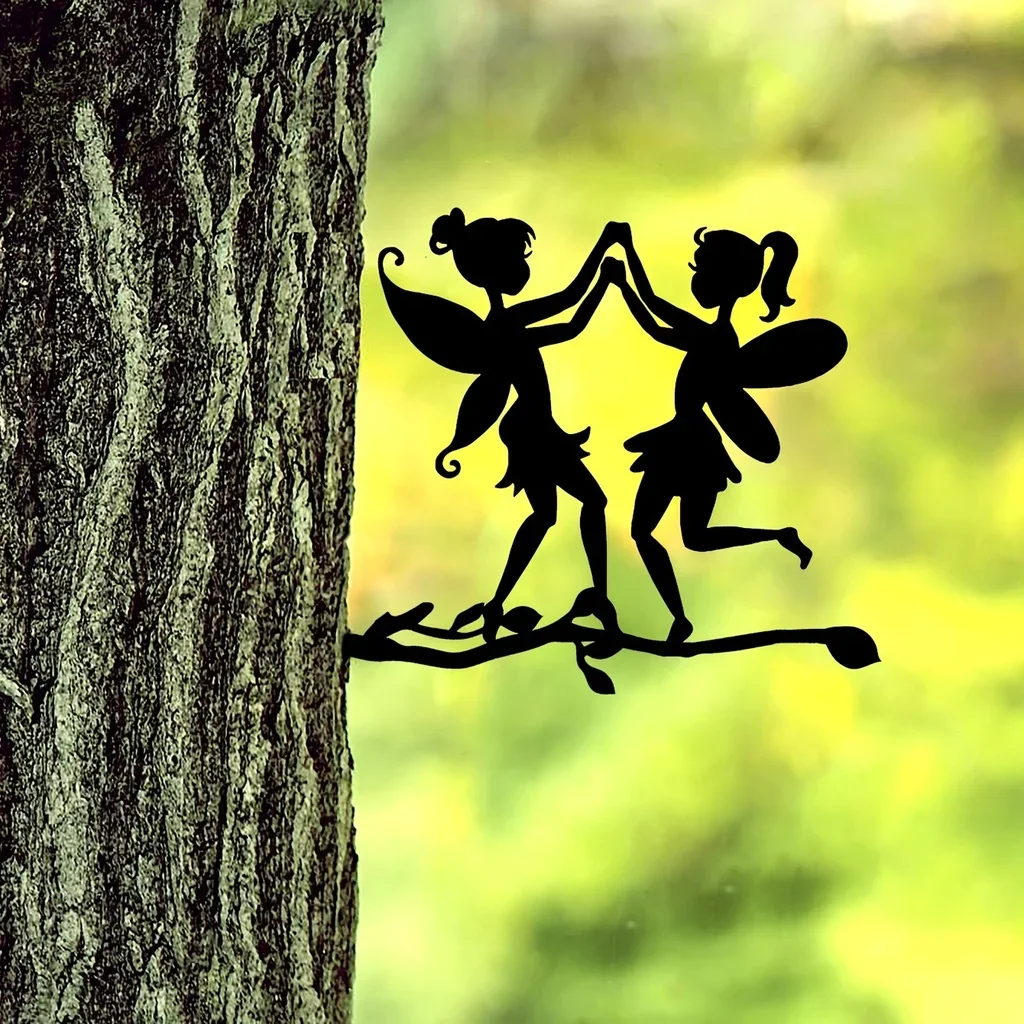 Металлический садовый декоративный кол с эльфами Magic Touch для вечернего украшения