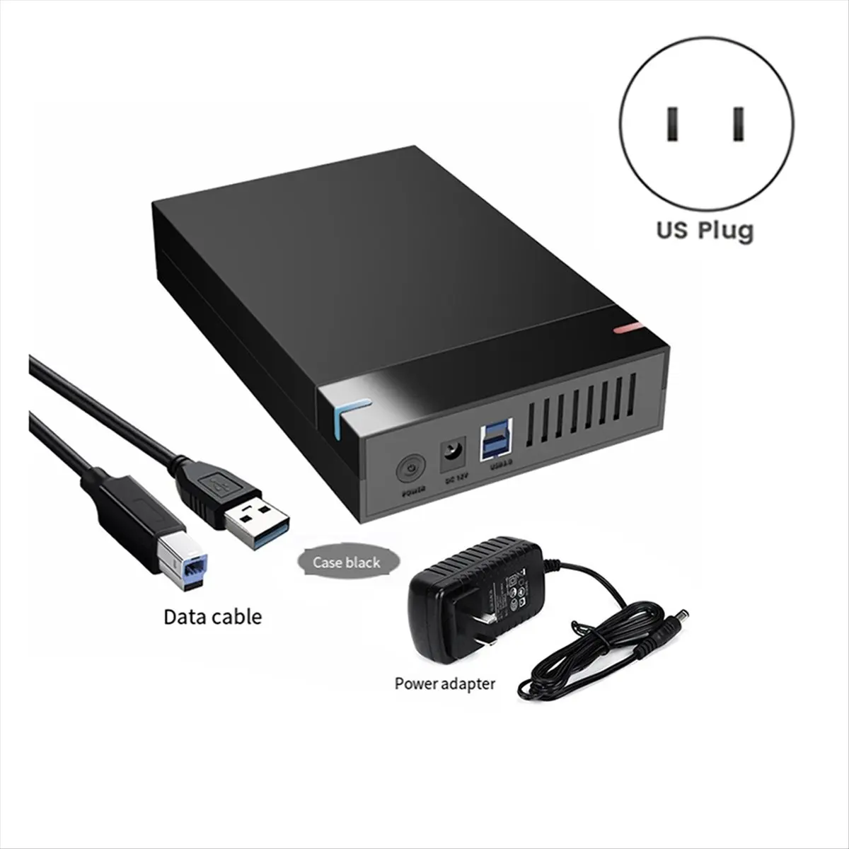 Фото Внешний корпус для жесткого диска A48U SATA-USB 3.0, адаптер для SSD/HDD 3,5 дюйма, до 10 ТБ, для ПК/ноутбука, вилка стандарта С №4