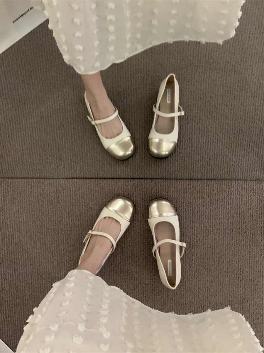 

Mixed Colors Womens Derby Shoes Round Toe Shallow Mouth Modis Casual Female Sneakers Flats Elegant Leather Comfortable 2023 Summ