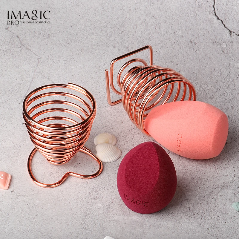 

IMAGIC 3 Shapes Beauty Egg Bracket Makeup Sponge Storage Beauty Shelf Holder Metal Drying Holder Cosmetics Beauty Makeup Tools