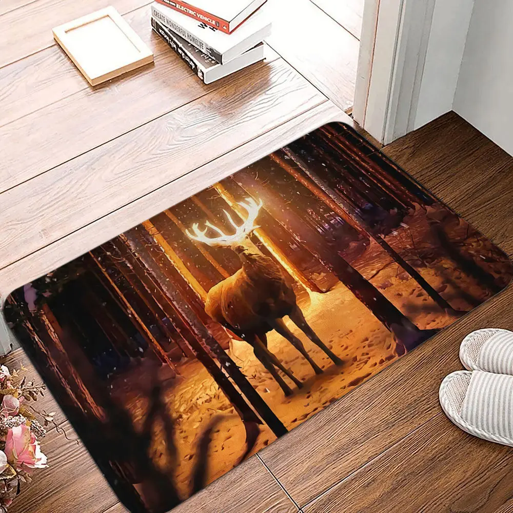 

Glowing Deer Rabbit Penguin Pattern Floor Mat Bedroom Living Room Balcony Entrance Door Mats Rugs Carpets Home Decor Alfombra