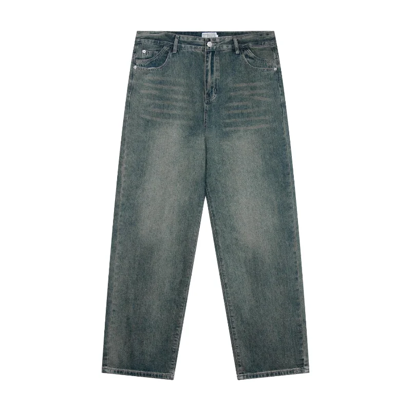 

Новые стильные состаренные потертые джинсы, мужские и женские брюки, европейские размеры, тяжелые тканевые джинсы, модные джинсы Apex Legends