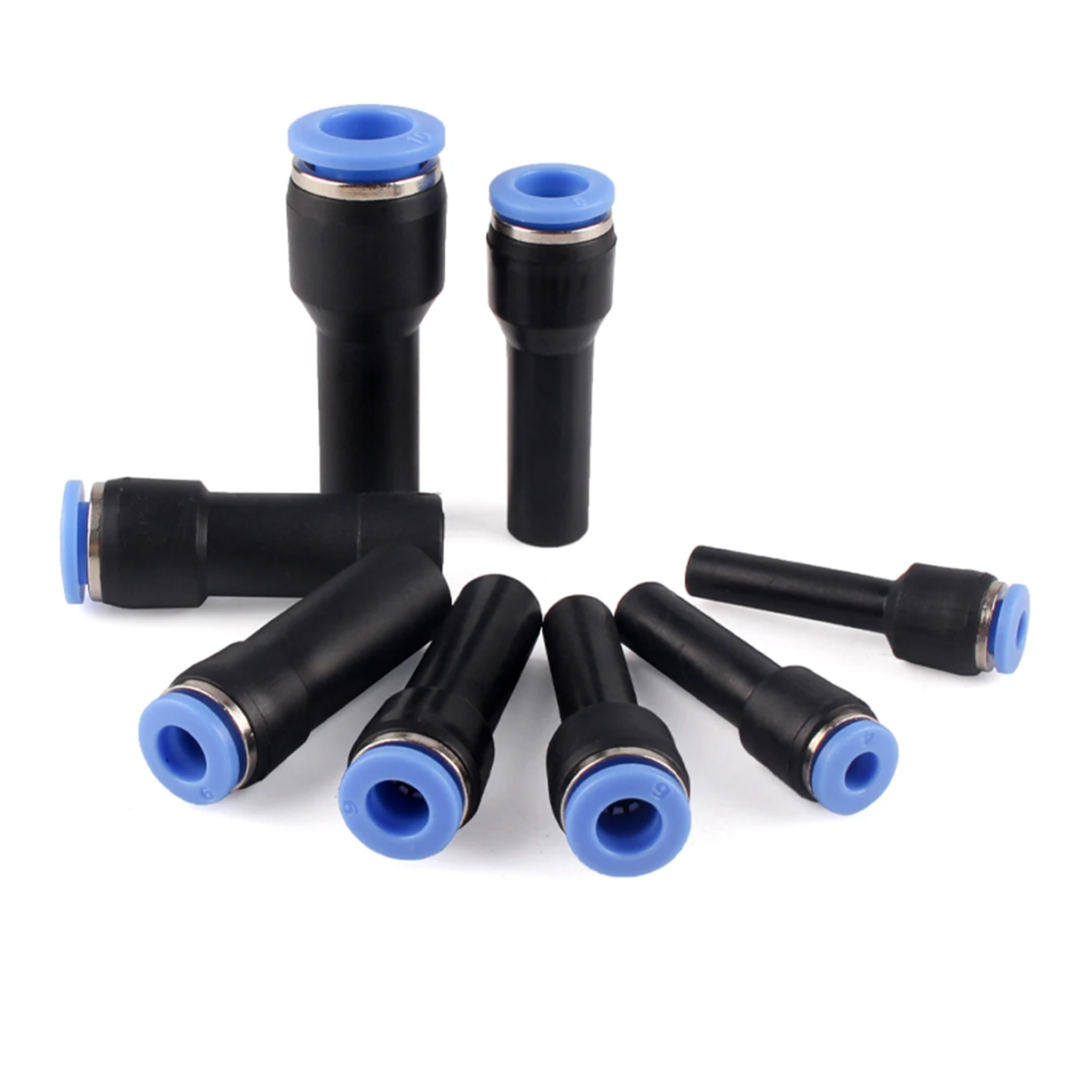 

Pneumatic Connector Fittings Plug Push In Reducer Through PGJ 6mm 8mm 10mm 12mm Tube To 4/6/8/10mm Tube 1PCS/5PCS