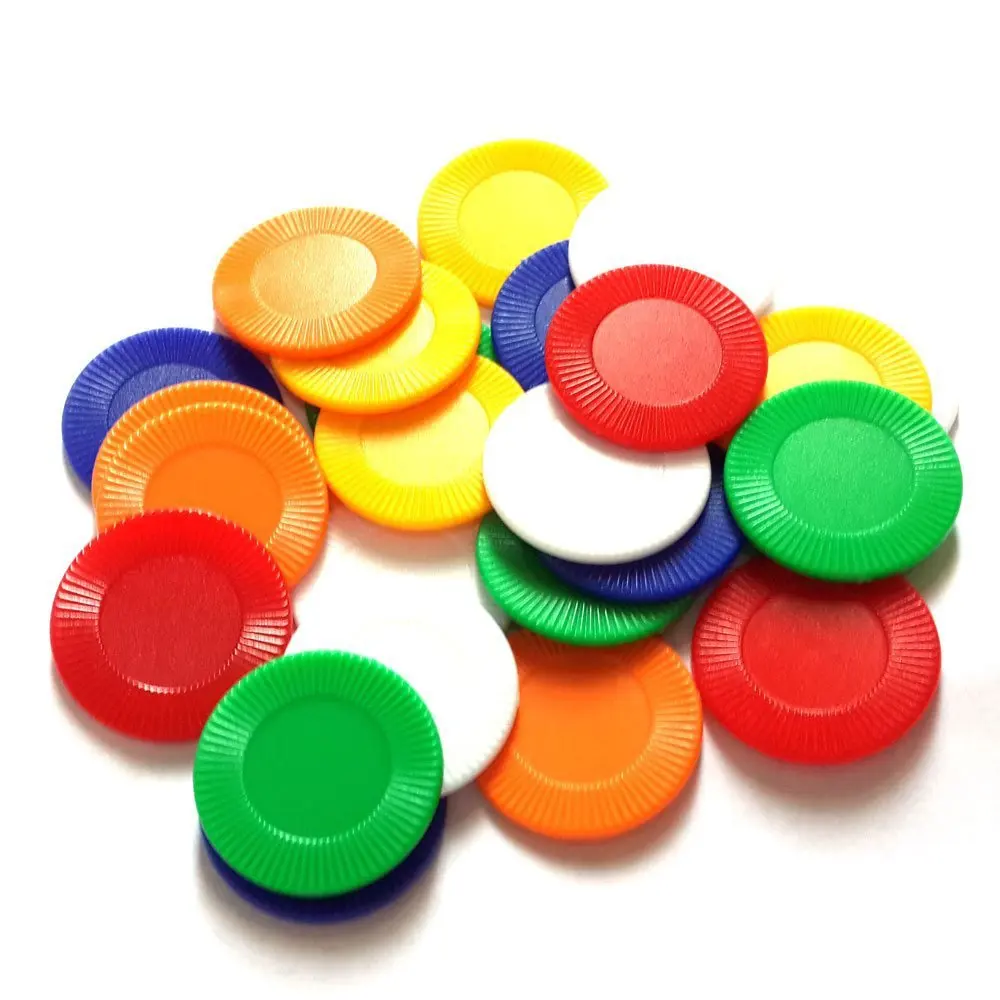 

50Pcs/ set New Token 22mm PS Plastic Chips, Mahjong Accessories Chips, Sun Flower Game Coin Props