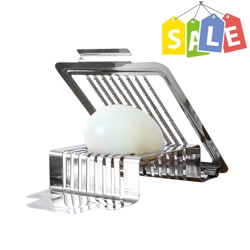 

Stainless Steel Egg Cutter Boilded Egg Slicer Sectioner Cutter Mold Flower-Shape Luncheon Meat Cutter Kitchen Accessories