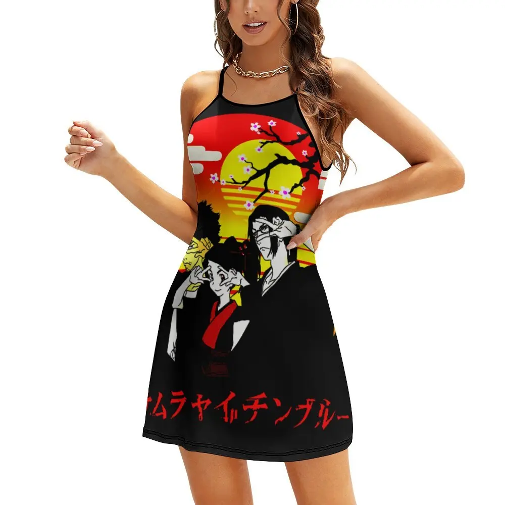 

Sexy Woman's Clothing Dresses Samurai Chillhop Champloo 18 Women's Sling Dress Novelty Clubs Funny Novelty