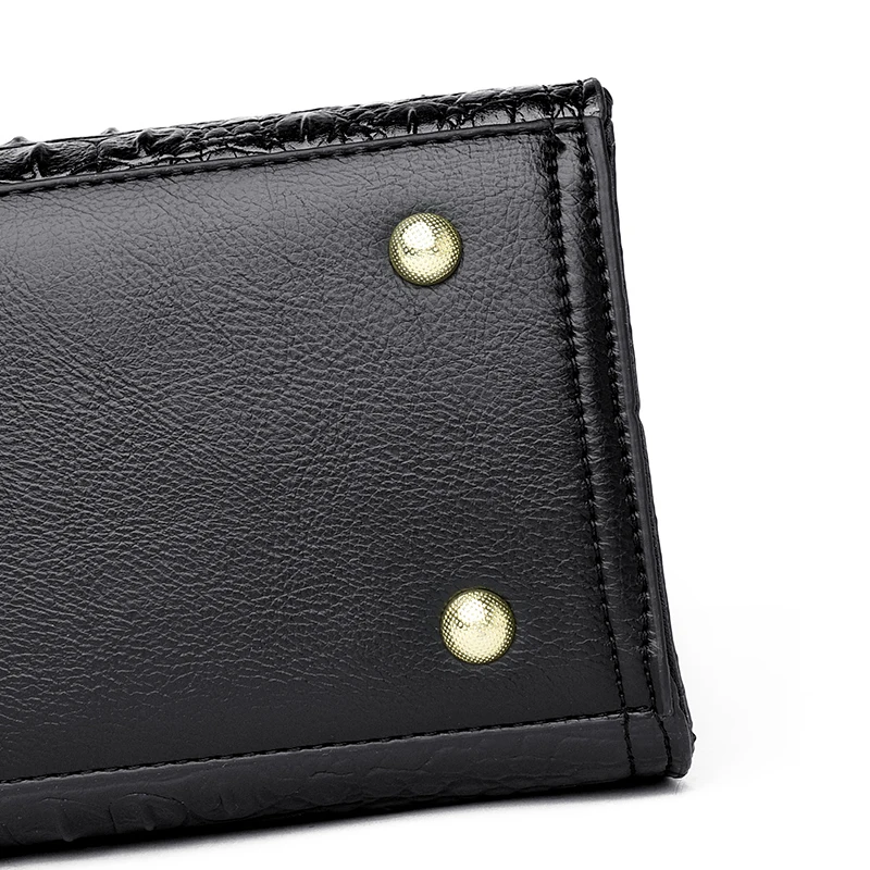 Luxury Crocodile Pattern Handbags Women Shoulder Bags Designer High Quality Leather Crossbody Bag Fashion Large Ladies Hand Bag