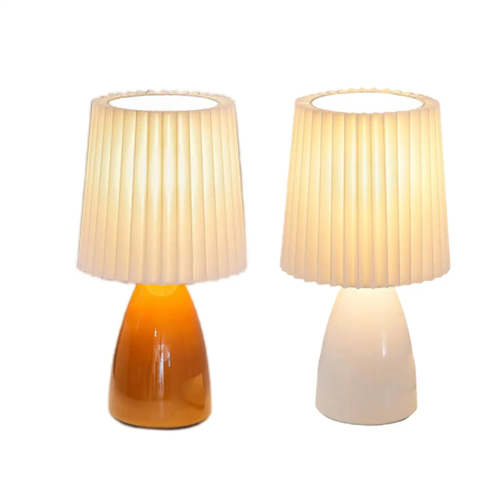 Table Lamp Nordic Style Reading Light Fabric Lampshade LED for Living Room