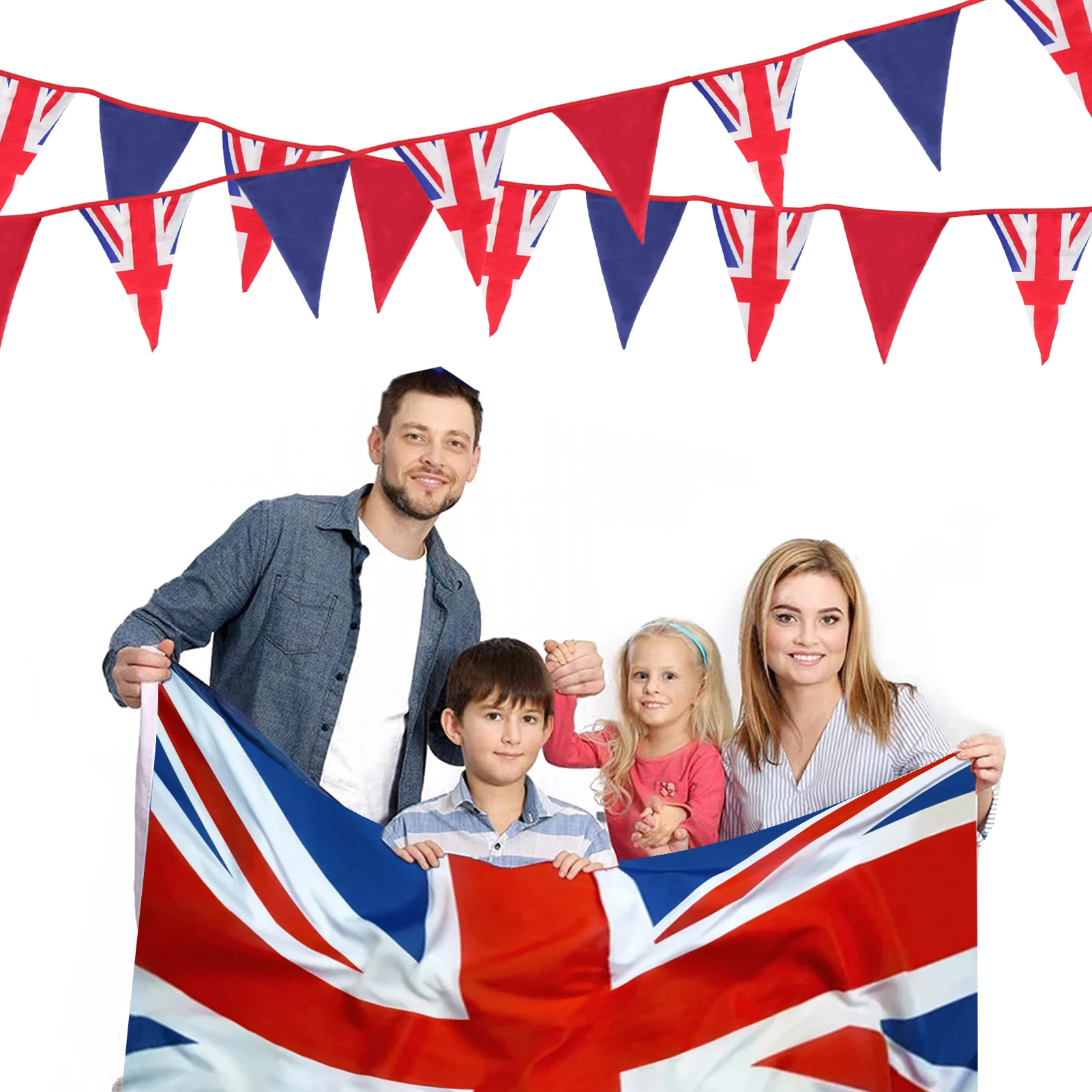 

Хлопковый треугольный флаг в британском стиле, британский патриотический тематический флажок, флажок с английской тематикой, флаг для укра...