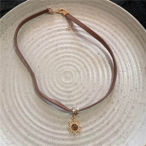 Кожаное ожерелье imixlot кулон солнце