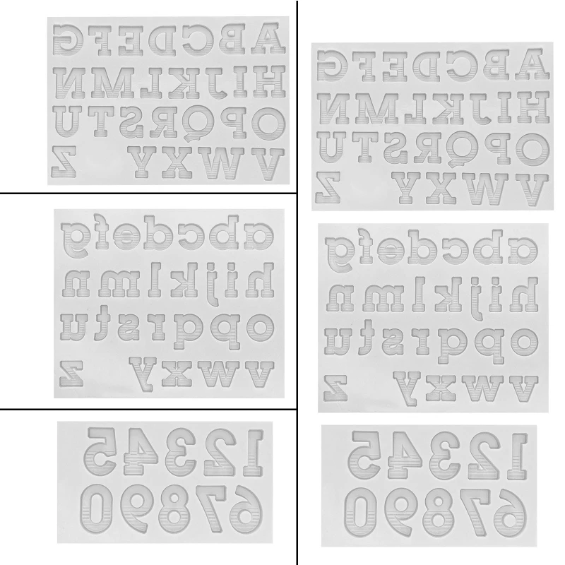 

26 English Letters Numbers Keychain Epoxy Resin Mold Handmade Alphabet Hanging Pendants Silicone Mould DIY Crafts Jewelry Home