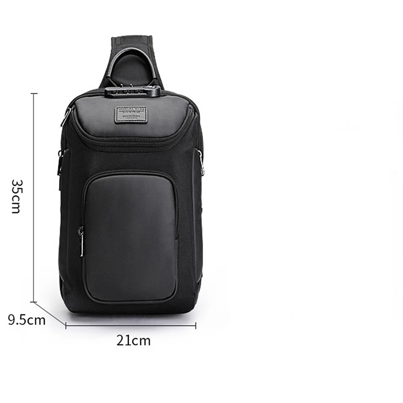 Xiaomi Large Capacity Men Oxford Waterproof Multifunction Shoulder Bag Crossbody Bag Messenger Chest Sling Travel Pack for Male