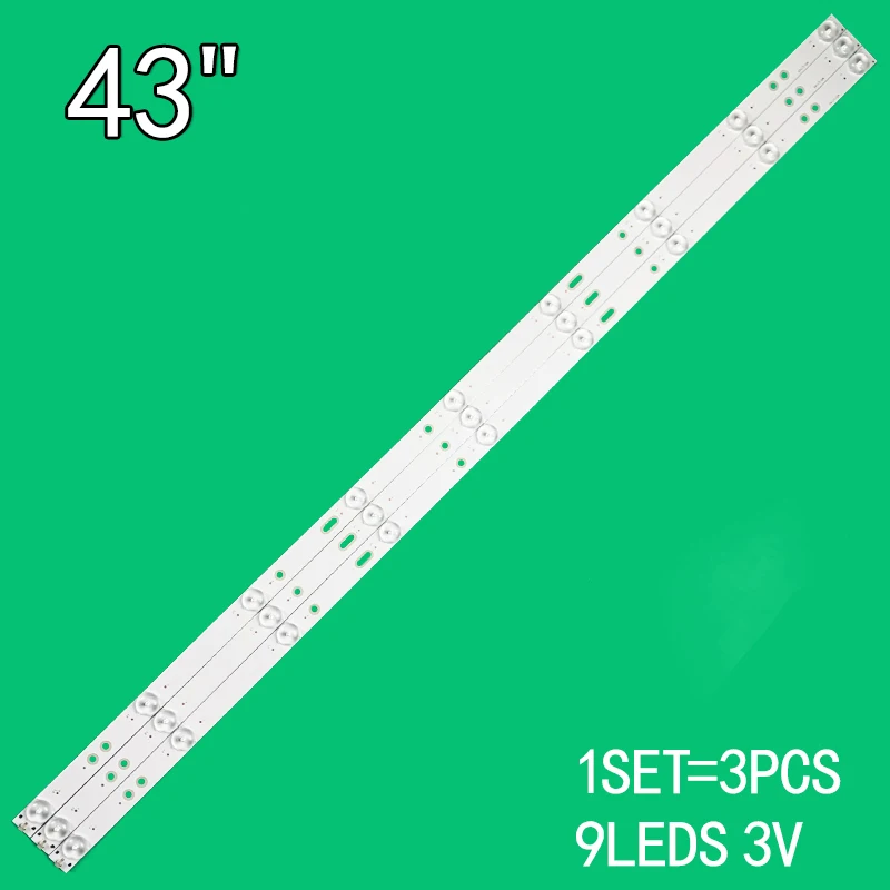 ДЛЯ 830 мм 3 шт. x светодиодные ленты для подсветки 9 светодиодов MS-L1143 V2 A3 114-117LM 0-3 2 В