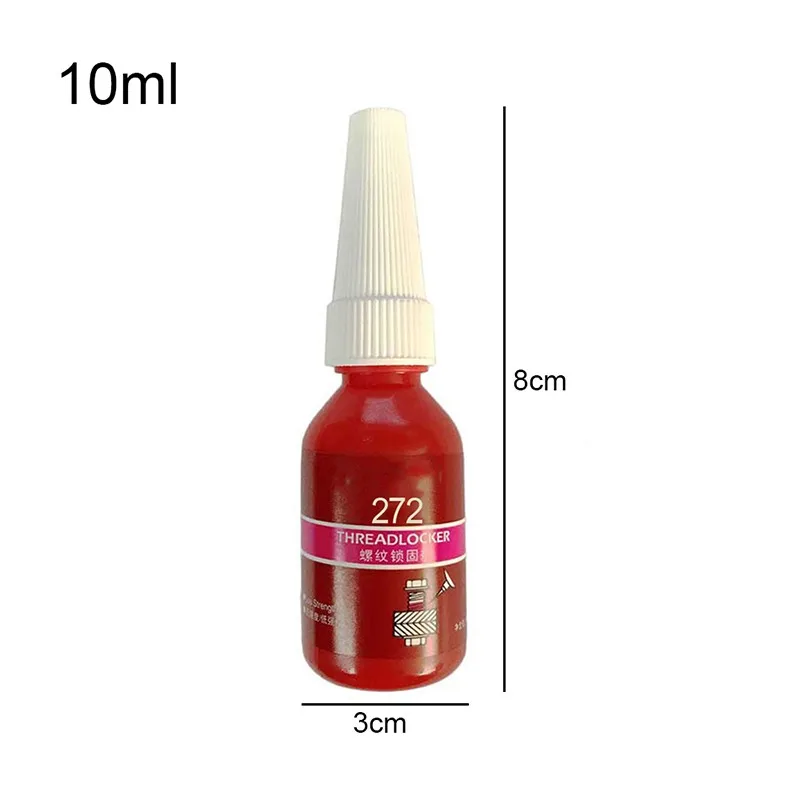 

Workshop Equipment Threadlocker 1* 1pc Adhesive 272 High Strength Red Single Component Thread Locking Adhesive Durable
