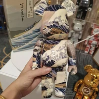 28cm berbricklys 400 bearbrick toy the great wave off kanagawa 400 bear collection model toy present gift art toy