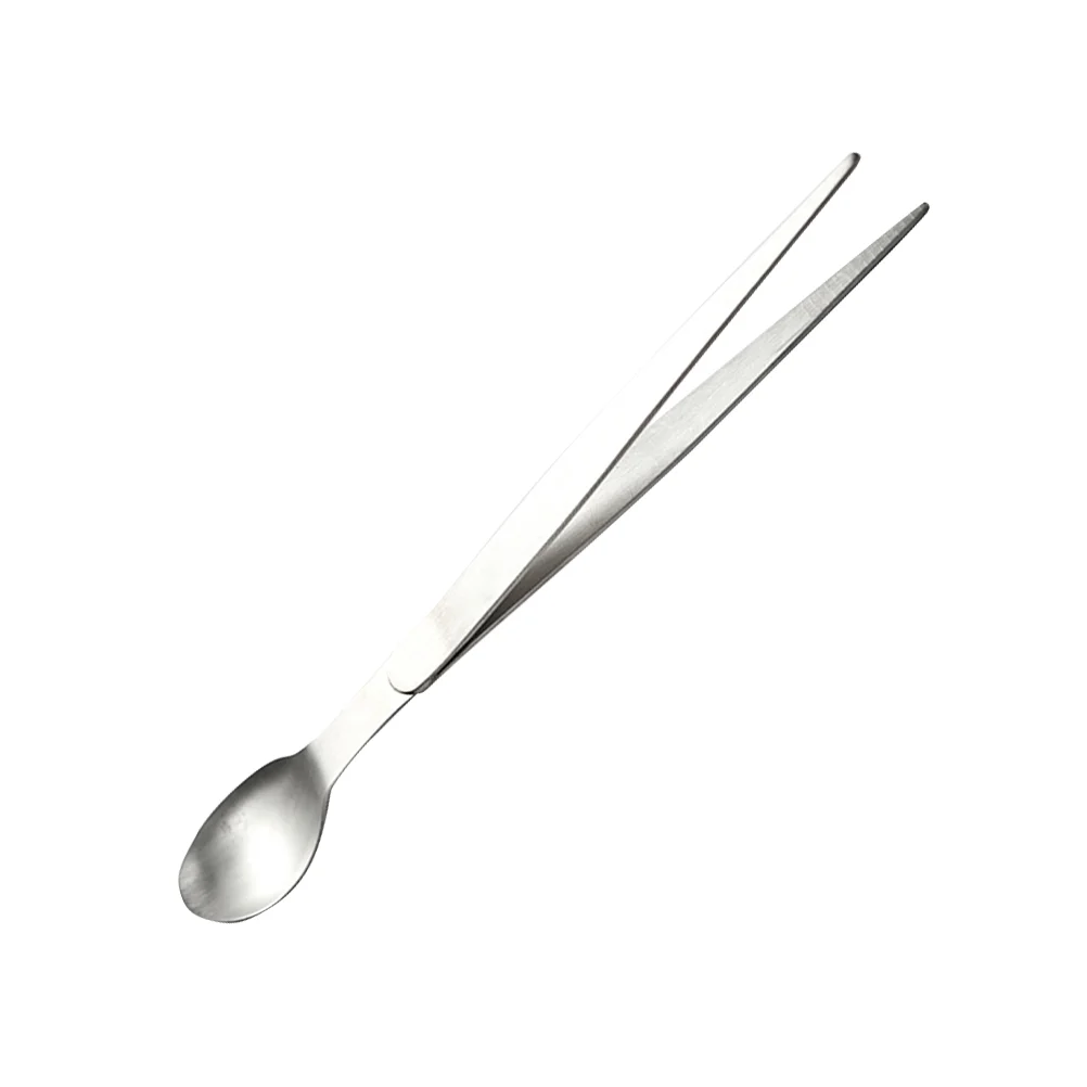 

Stainless Steel Flavor Test Spoon Chopsticks Forceps Mini Tasting Taste Kitchen Utensils Cake Scoop