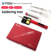 pine64 pinecil smart soldering iron qled programable display adjustable temperature with portable mini stand b2 ku bc2 tip