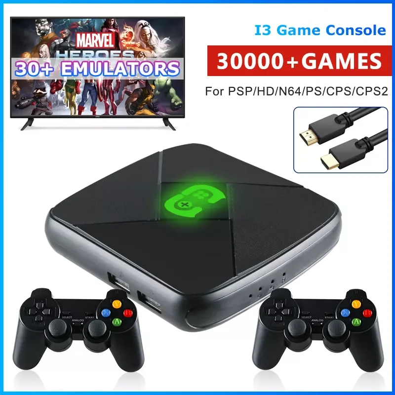 

Pandora Box Arcade Mini i3 3D Video Game Console with 64GB 30000+ Games 4K HD Output Retro 2Wireless Gamepads for PSP/N64/PS/NES