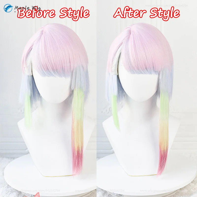 Парик для косплея аниме Люси короткие термостойкие синтетические волосы