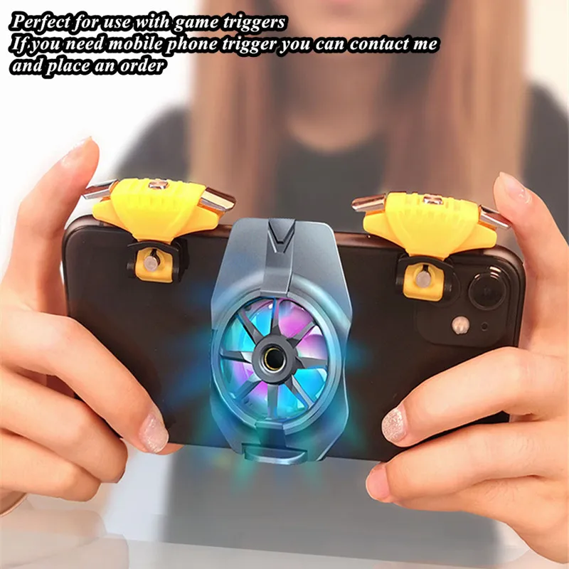 

G2 Mobile Phone ABS Gaming Accessorie Air-cooled Radiator for PUBG Live Streaming Game Cooler for IPhone IOS Android Cooling Fan