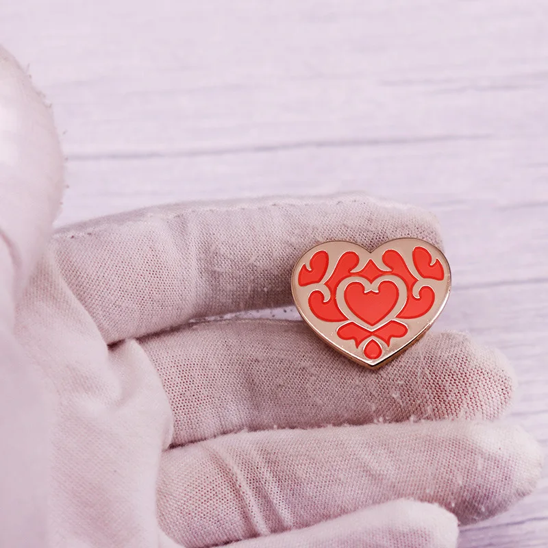 Контейнер в форме сердца эмалированная булавка аксессуары для эмблемы