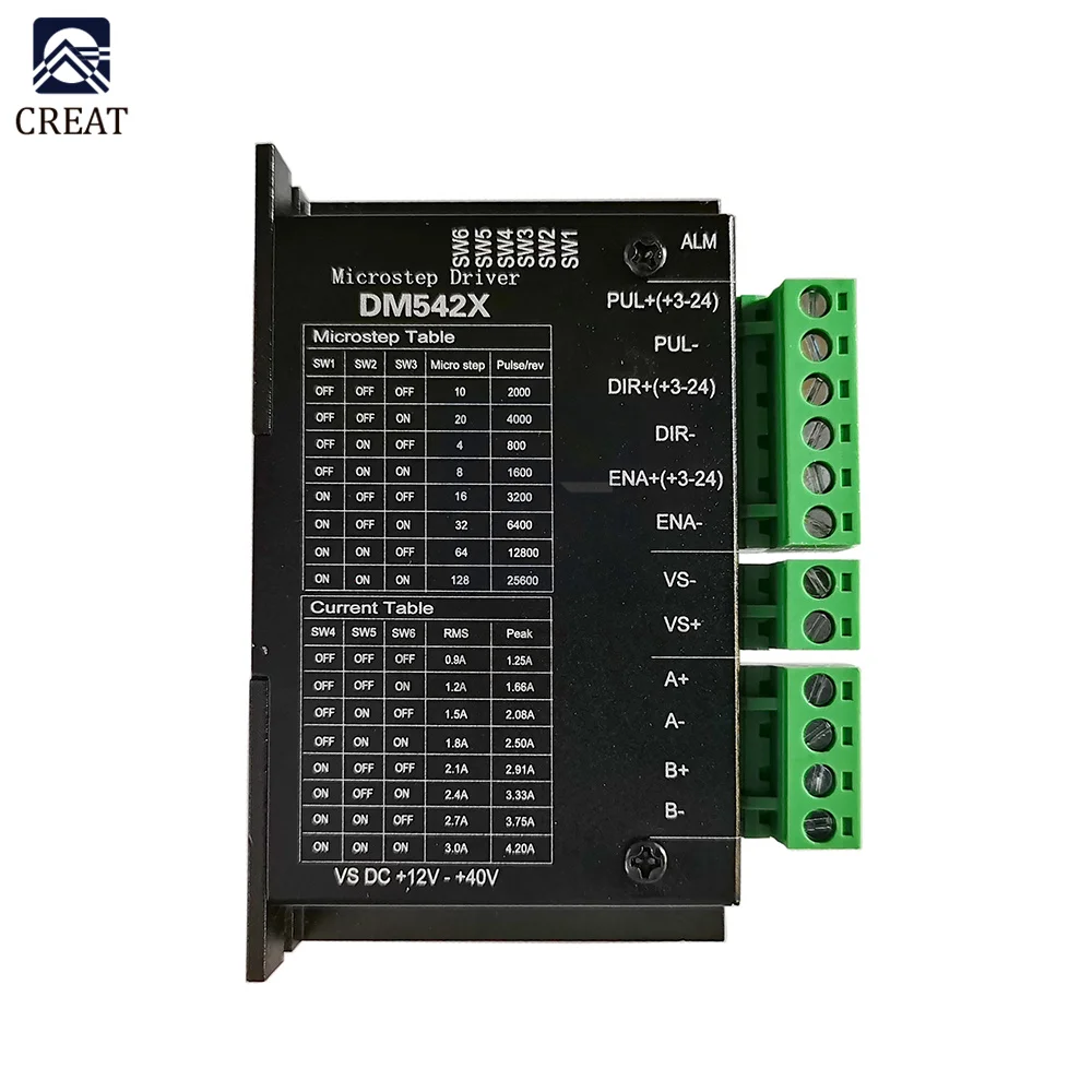 Цифровой Драйвер шагового двигателя DM542X DSP 2-фазный 4 2 а для 42/57 128 версия
